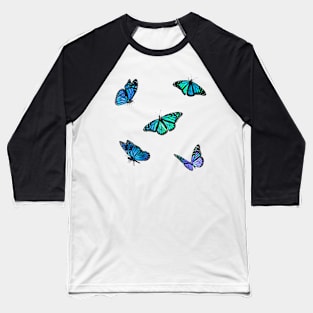 Northern Lights Butterflies Sticker Pack Baseball T-Shirt